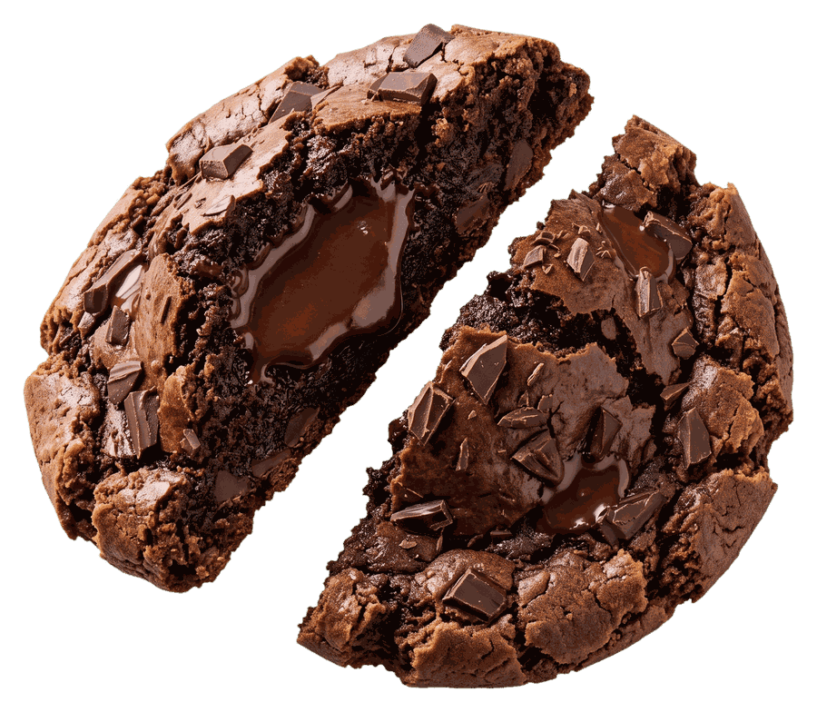 Choco Lava, broken open